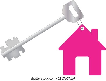 Icono de la tecla de la casa. Ilustración vectorial. Icono Inmobiliario. Concepto hipotecario. Nuevo concepto de casa.