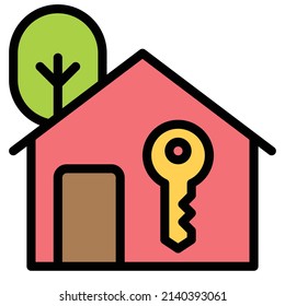 house key icon vector illustration .