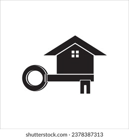 DISEÑO DE SÍMBOLO DE ILUSTRACIÓN DE ICONO DE TECLA DE LA CASA