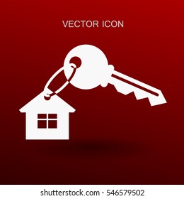 Ilustración vectorial de icono de clave de la casa