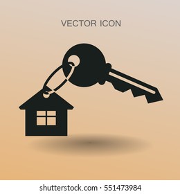 House key icon vector illustration