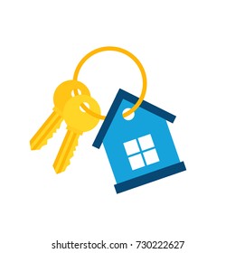 House Key Icon. Vector Illustration. Real Estate Icon. 
