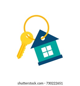 House Key Icon. Vector Illustration. Real Estate Icon. 