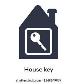 House key icon vector isolated on white background for your web and mobile app design, House key logo concept