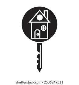 house key icon vector on white background