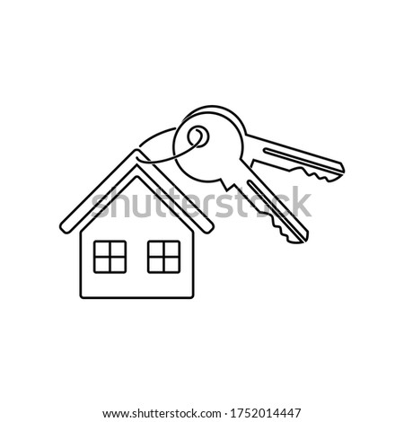 house key icon vector sign