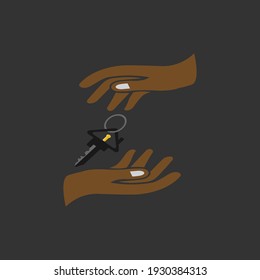 House key illustration logo design vector