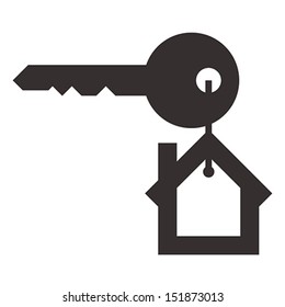 House key isolated on white background