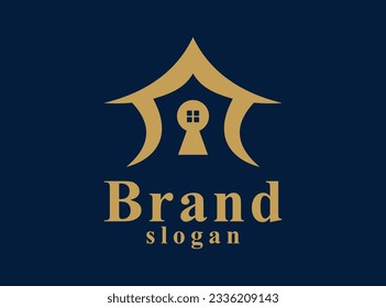 House and Key logo design concept