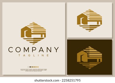 Plantilla de diseño del logotipo de la clave de la casa. Marca vectorial del logotipo del hogar de clave moderna.