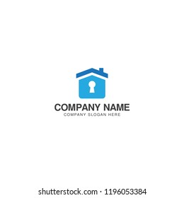 House key logo design vector template