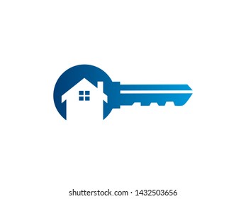 House Key Logo Template, Icon, Symbol