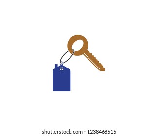 House key logo template vector