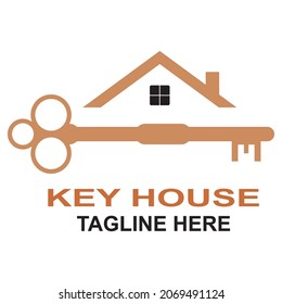Vector del logotipo de House Key. Plantilla de diseño gráfico vectorial.
