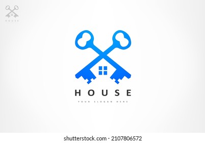 House key logo Vector. Real Estate Design.