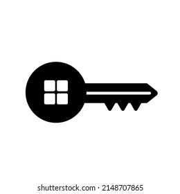 tecla de la casa Icono de logotipo mínimo clave inmobiliaria Símbolo de pictograma plano 