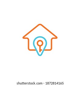 Cámara, clave e icono de navegación. Vector