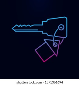 House key nolan icon. Simple thin line, outline vector of real estate icons for ui and ux, website or mobile application