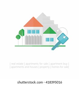 House key on a white background.