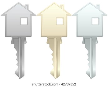 House key on a white background. Vector illustration.