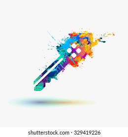 house key rainbow splash icon