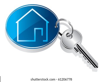 House Key Ring Vector