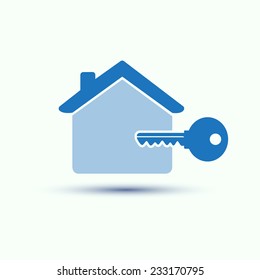 house and key selling and renting, vector