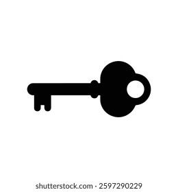 House key silhouette isolated icon vector on white background