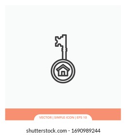 House key symbol Icon Vector Illustration