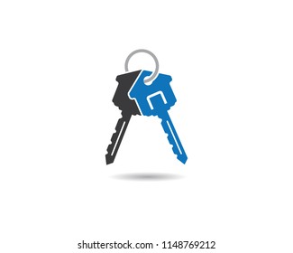 House key symbol illustration