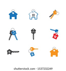 Стоковое векторное изображение: House key symbol vector icon illustration