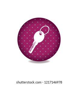 House key vector button, web design element