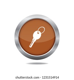 House key vector button, web design element