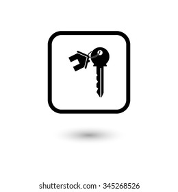 house key - vector icon