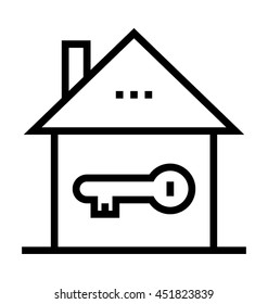 House Key Vector Icon