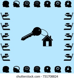 House key vector icon
