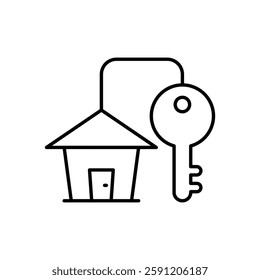 House Key vector icon design use realestate illustration