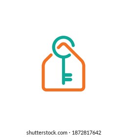 Ilustración de iconos de la casa y del vector de clave