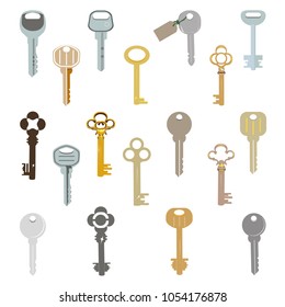 house key vector icon on the white background