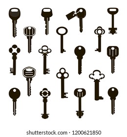 house key vector icon on the white background