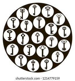 house key vector icon on the white background