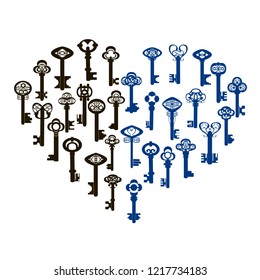 house key vector icon on the white background