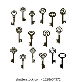 house key vector icon on the white background