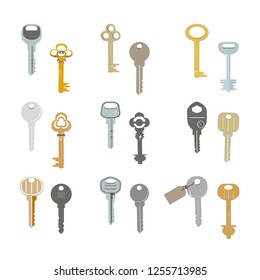 house key vector icon on the white background