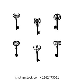 house key vector icon on the white background