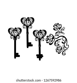 house key vector icon on the white background