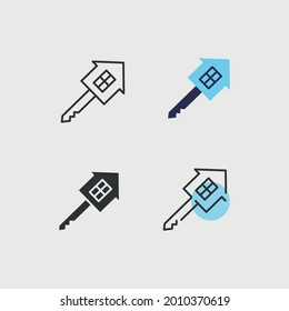 house key vector icon real estate
