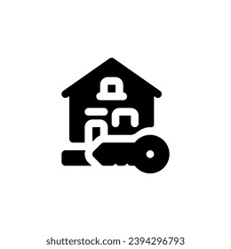 Hausschlüssel, Vektorsymbol. Immobilien Symbol soliden Stil. perfekte Verwendung für Logo, Präsentation, Website und mehr. einfaches, modernes Icon Design-Stil