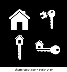 house key - vector icon, set