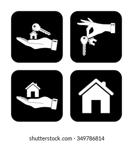 house key - vector icon, set